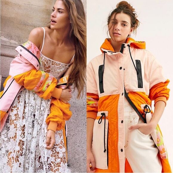 We The Free For Free People Neon Colorful Quilted Firefly Parka Size Small - Picture 3 of 16